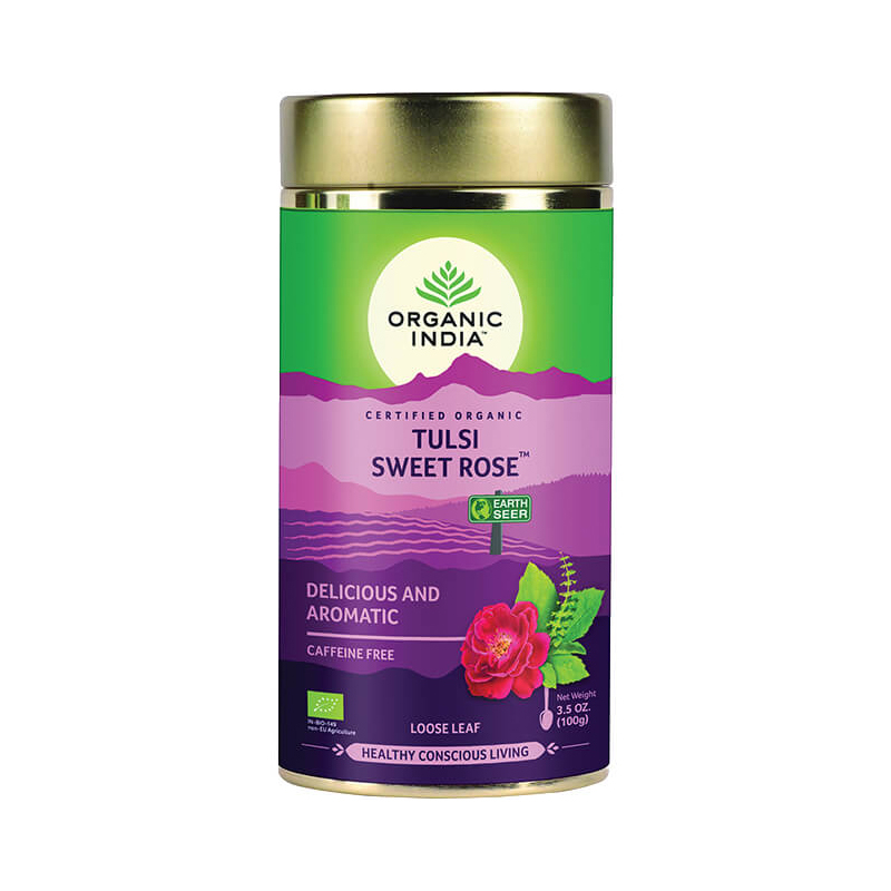 Ajurvédsky čaj Tulsi Sladká ruža, sypaný, Bio India, 100g