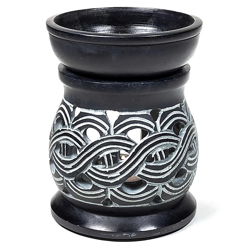 Aroma lampa z mastenca Celtic Knot (keltský uzol) – čierna, 12 cm