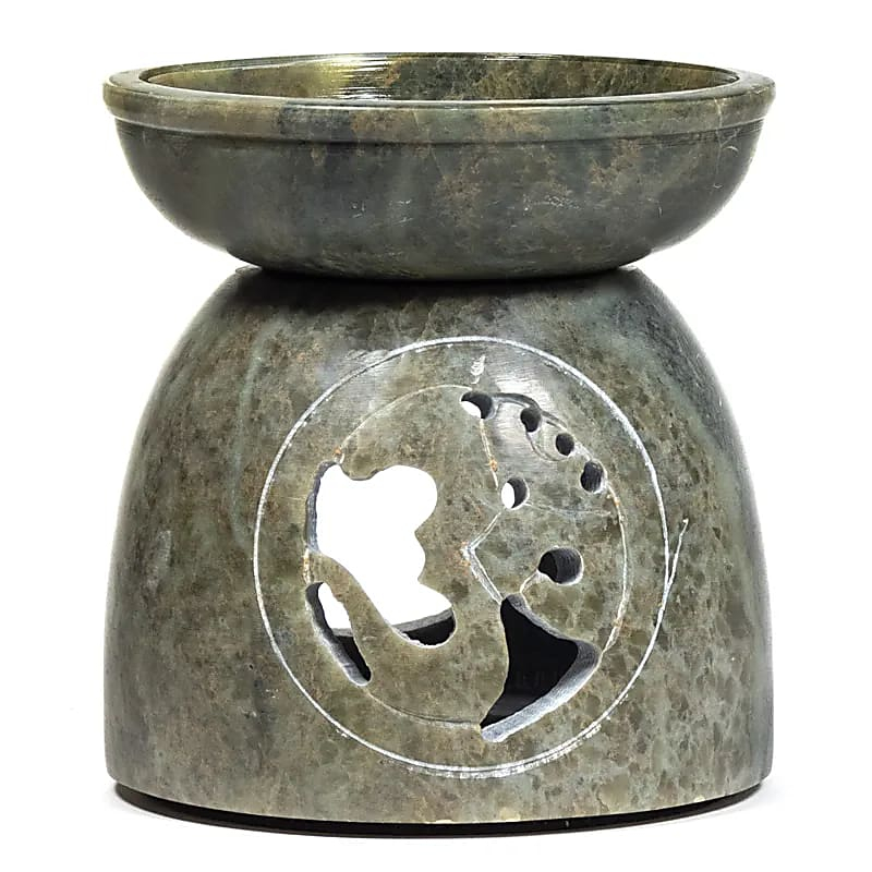 Aroma lampa z mastenca Ohm – leštená, 11 × 10 cm