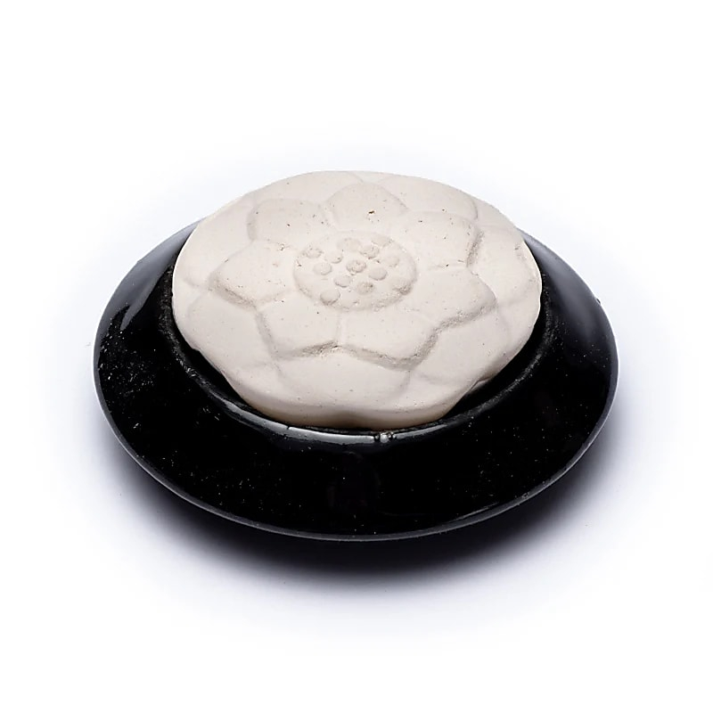 Aromakameň (pasívny difuzér) Lotos – čierny, priemer 7,5 cm
