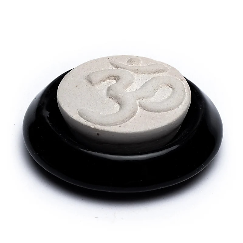 Aromakameň (pasívny difuzér) Ohm – čierny, priemer 7,5 cm