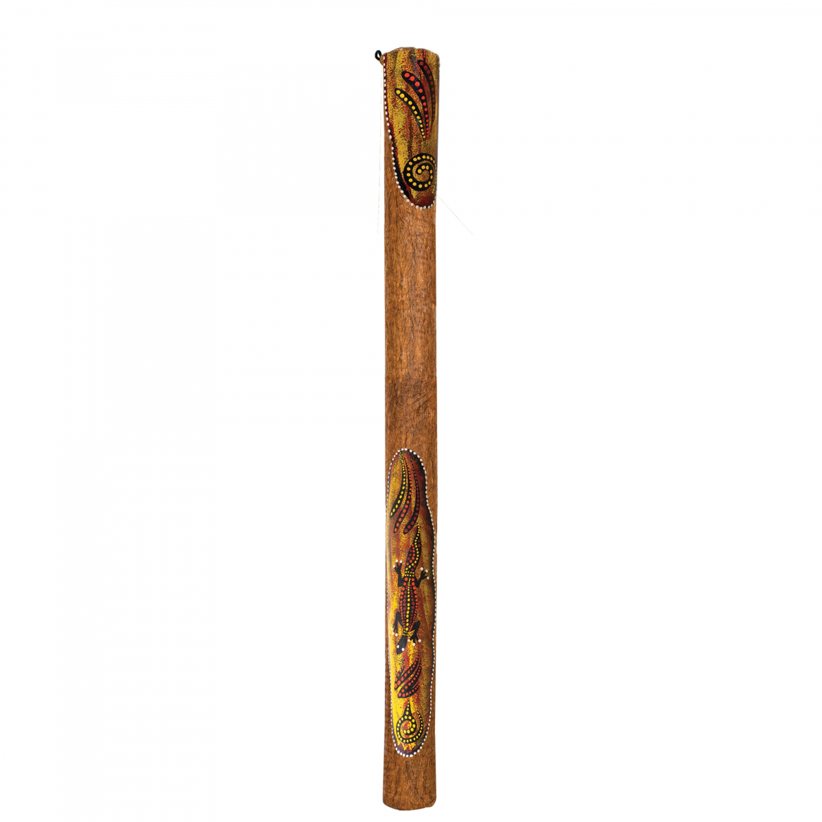 Dažďová palica bambus + kôra - Indiánske maľby 100 cm