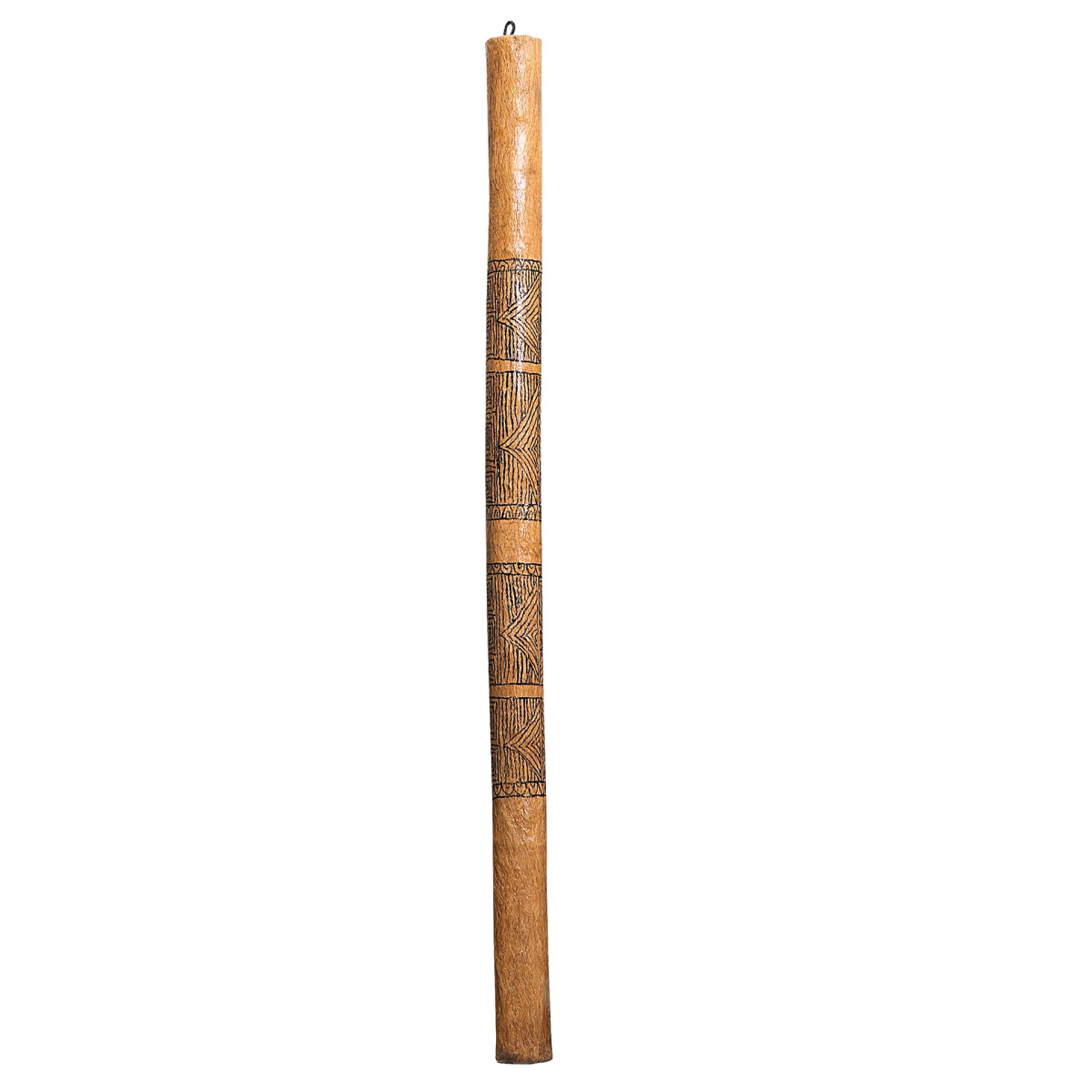 Dažďová palica bambus + kôra maorské maľby 100cm