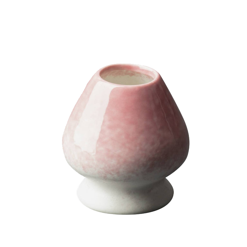 Držiak na matcha metličku „Pinku“ (chasentate) – ružovo-škvrnitý