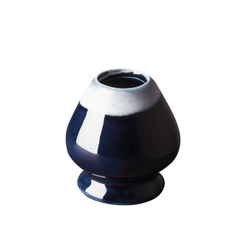 Držiak na matcha metličku „Zougeiro“ (chasentate) – čierny s glazovaným okrajom