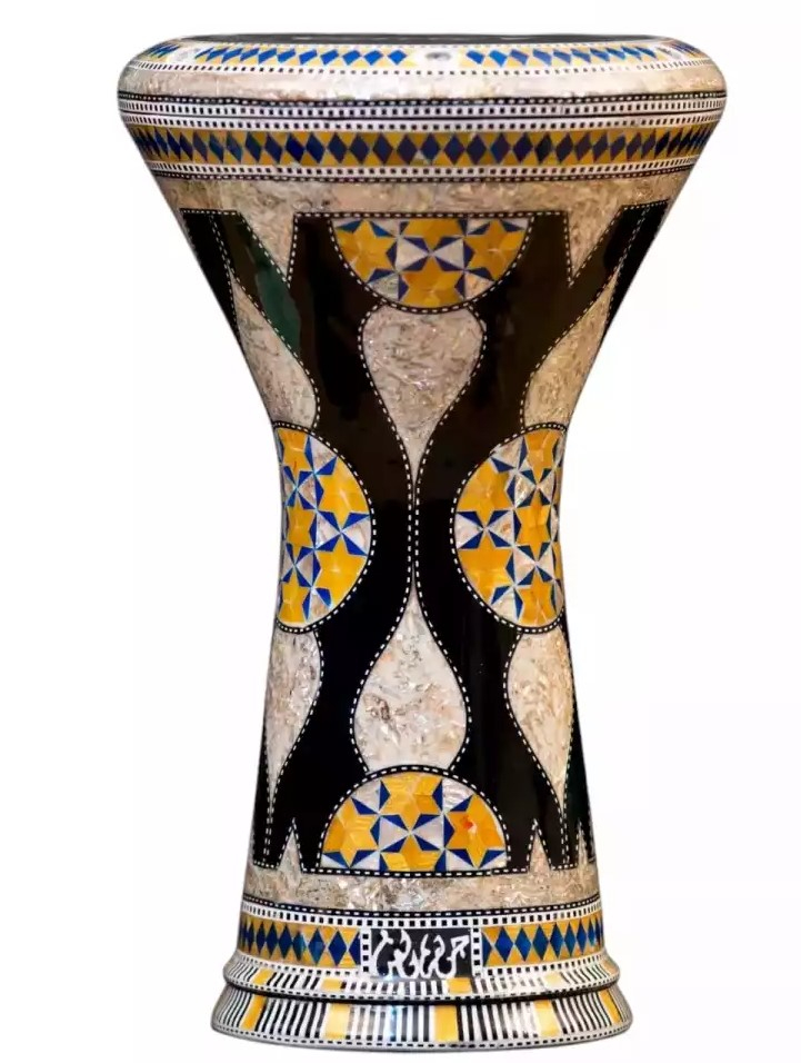 Gawharet EL Fan - Doumbek (Darbuka) Mother of pearl The Golden Star 8.75” x 17”