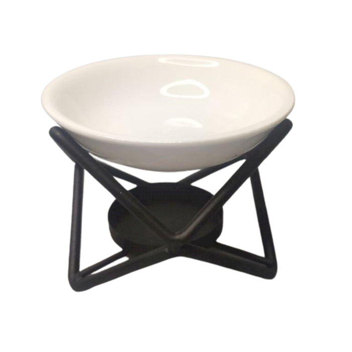 Keramická Aróma Lampa s Kovovým Šesťuholníkom