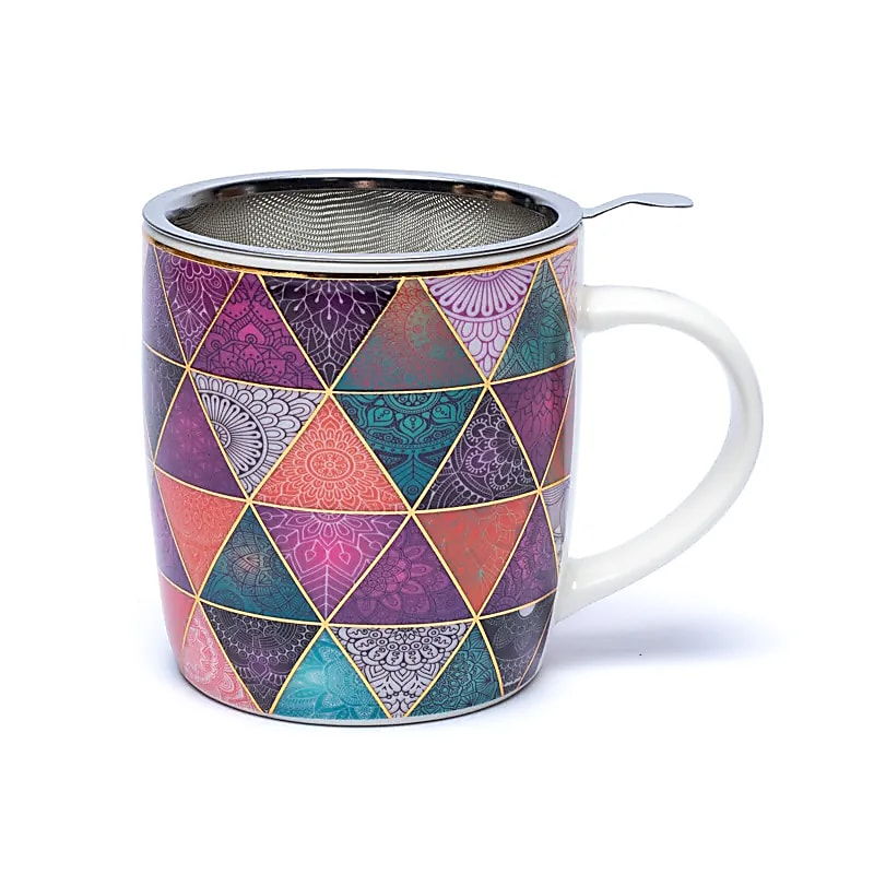 Keramický hrnček so sitkom – Patchwork, 400 ml