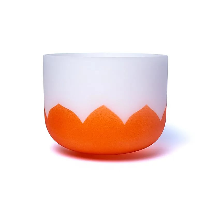Kryštálová spievajúca miska Lotos - Chakra 2 - 20cm, D-tón, 432Hz