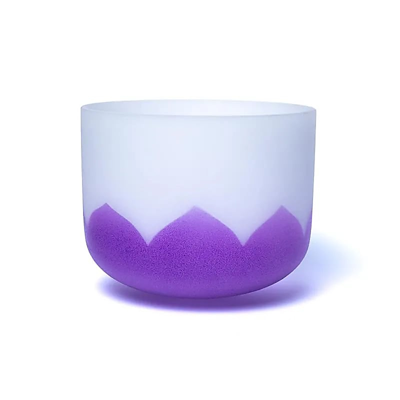 Kryštálová spievajúca miska Lotos - Chakra 7 - 20cm, B-tón, 432Hz