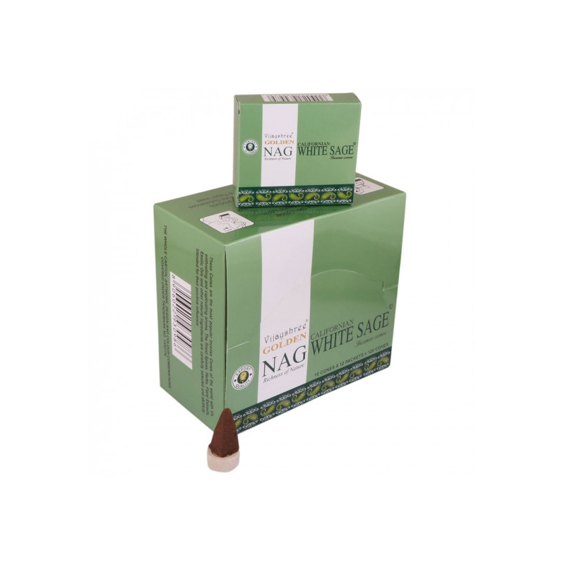 Masala vonné kužele GOLDEN NAG - Biela šalvia