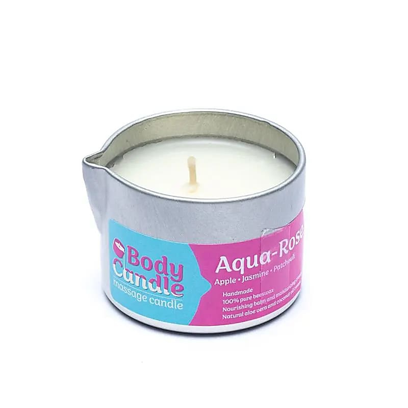 Masážna sviečka z včelieho vosku – Aqua Rose, 50 ml
