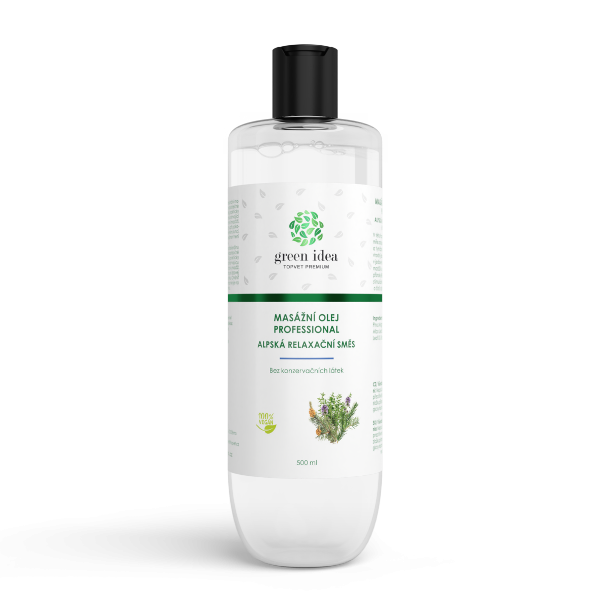 Masážny olej - Alpská relaxačná zmes, 500ml