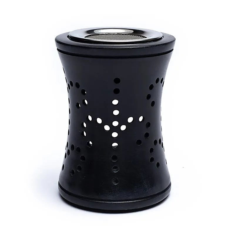 Mastencová aroma lampa a kadidlový horák 2 v 1 – čierna (10,5 cm)