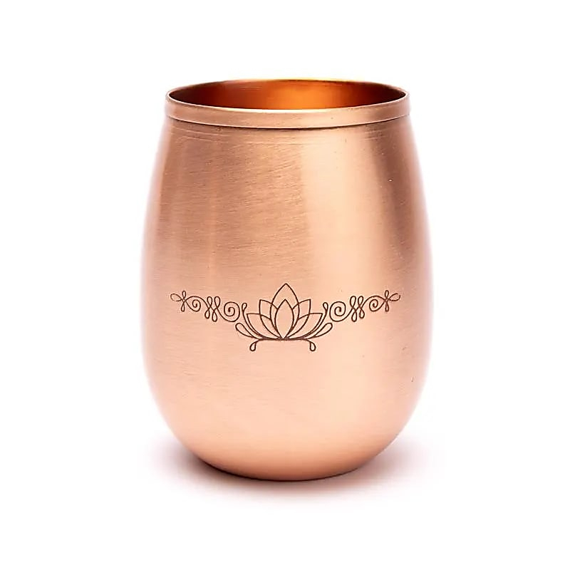 Medený pohár „Lotos“ – laserové gravírovanie, 350 ml