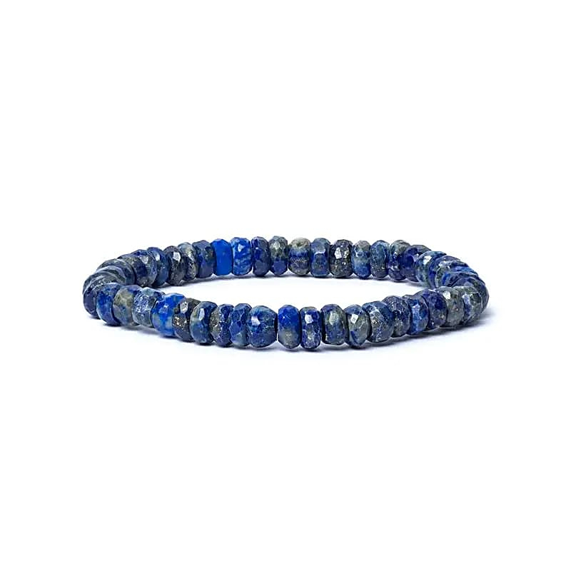 Náramok - Lapis lazuli fazetový AA kvalita, 8mm