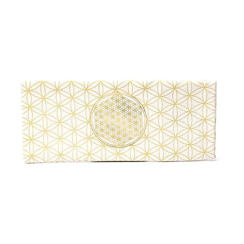 Obliečka na očný vankúš – Flower of Life, organická bavlna (GOTS), 23,5 × 10 cm