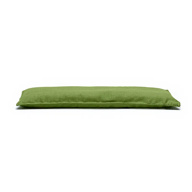 Očný vankúš s levanduľou a bio ľanovým semenom – olivovo zelený, 140 g (22×8 cm)