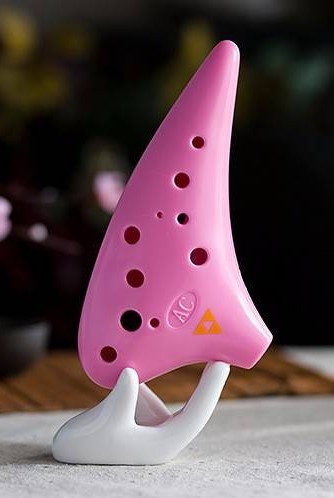 Okarína - 12-jamková, ružová