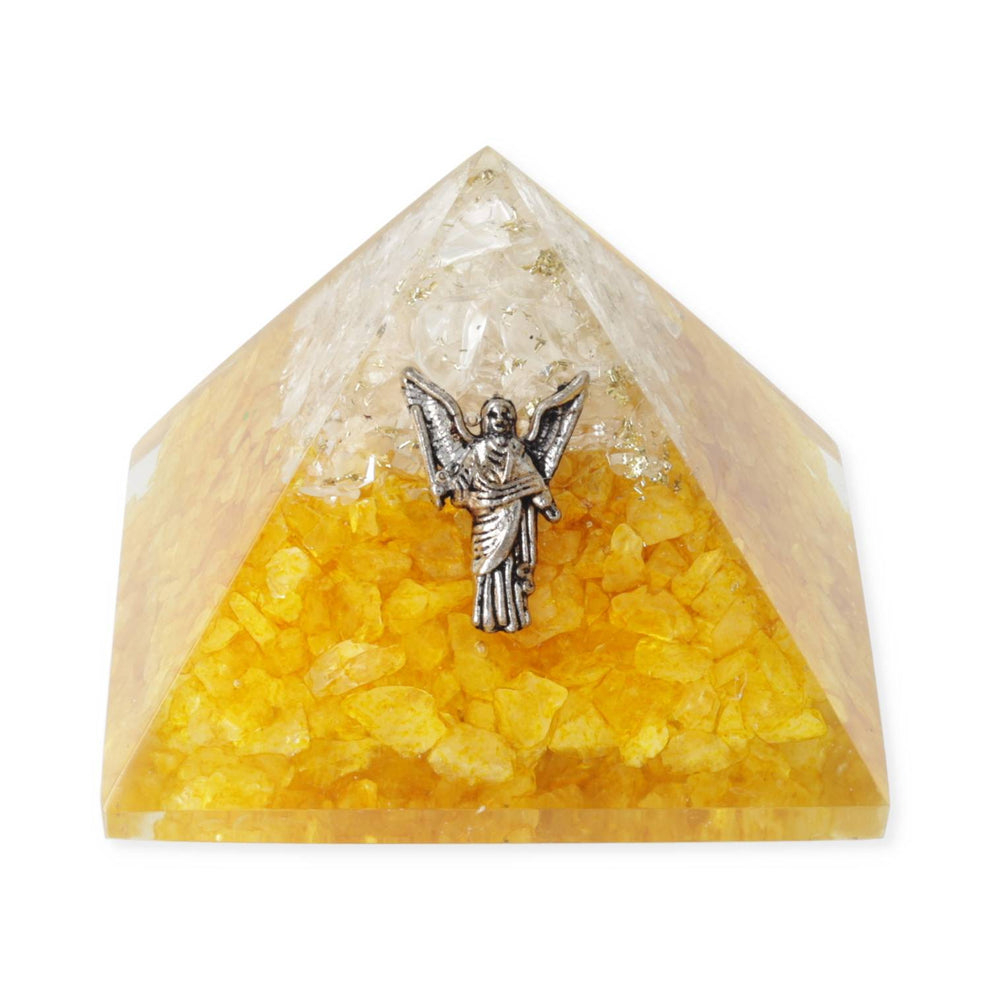 Orgonitová pyramída – citrín a krištáľ s Archanjelom Urielom