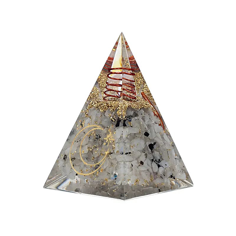 Orgonitová pyramída – mesačný kameň so symbolom Mesiaca