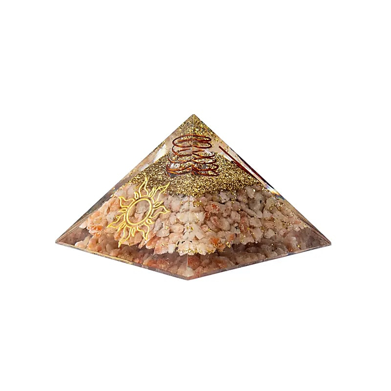 Orgonitová pyramída – slnečný kameň so symbolom Slnka