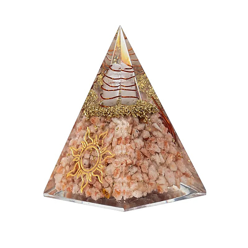 Orgonitová pyramída – slnečný kameň so symbolom Slnka