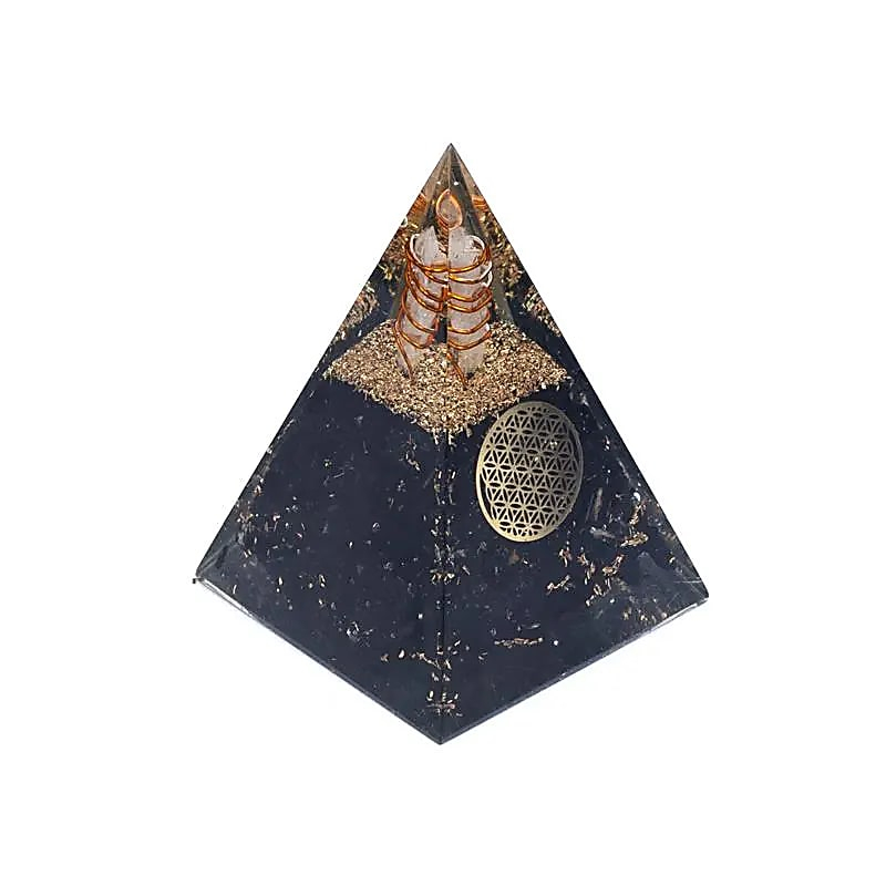 Orgonitová pyramída – turmalín Kvet života