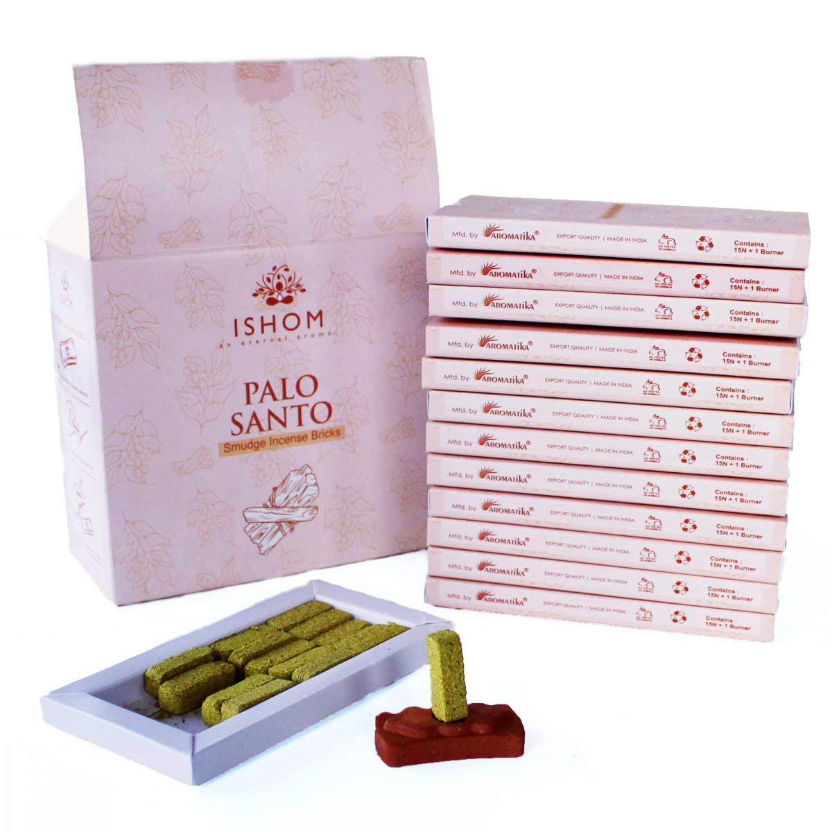 Prírodné vonné tehličky - Palo Santo, 15ks