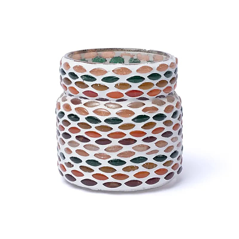 Svietnik Mozaika - Jesenné odtiene, 8 cm