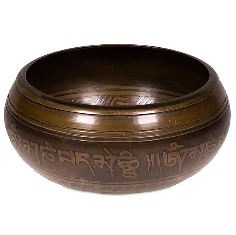 Tibetská spievajúca miska s reliéfom Tara ±550g
