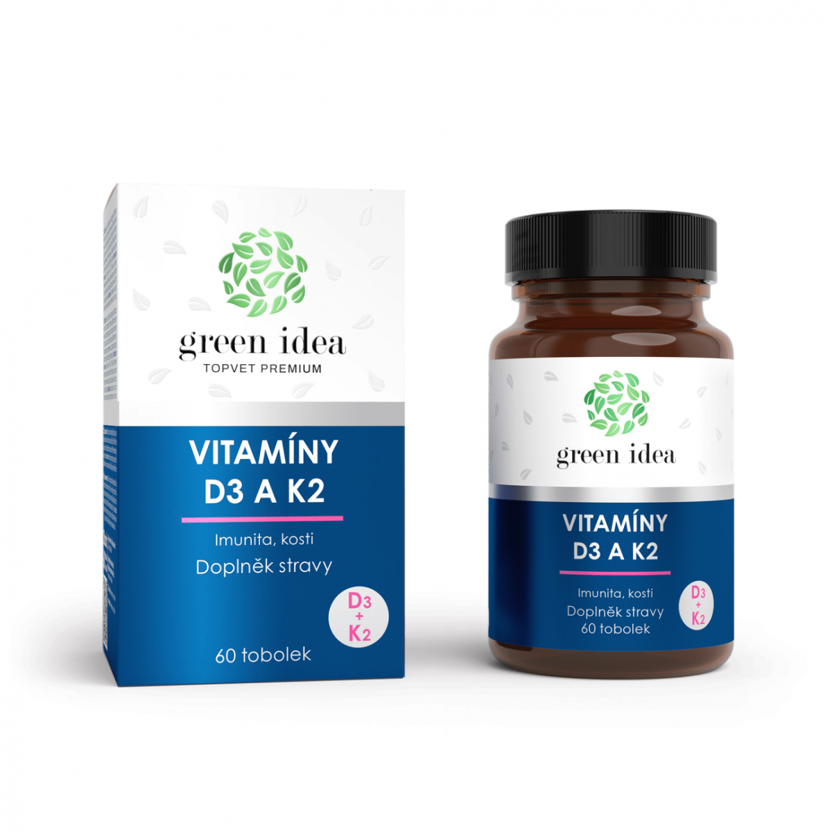 Vitamíny D3 a K2 - Imunita, kosti - Kapsuly