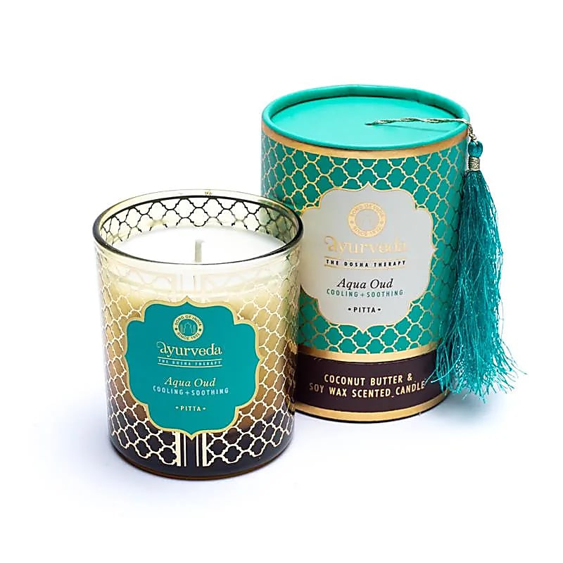 Vonná sviečka aqua oud, Ayurveda Pitta