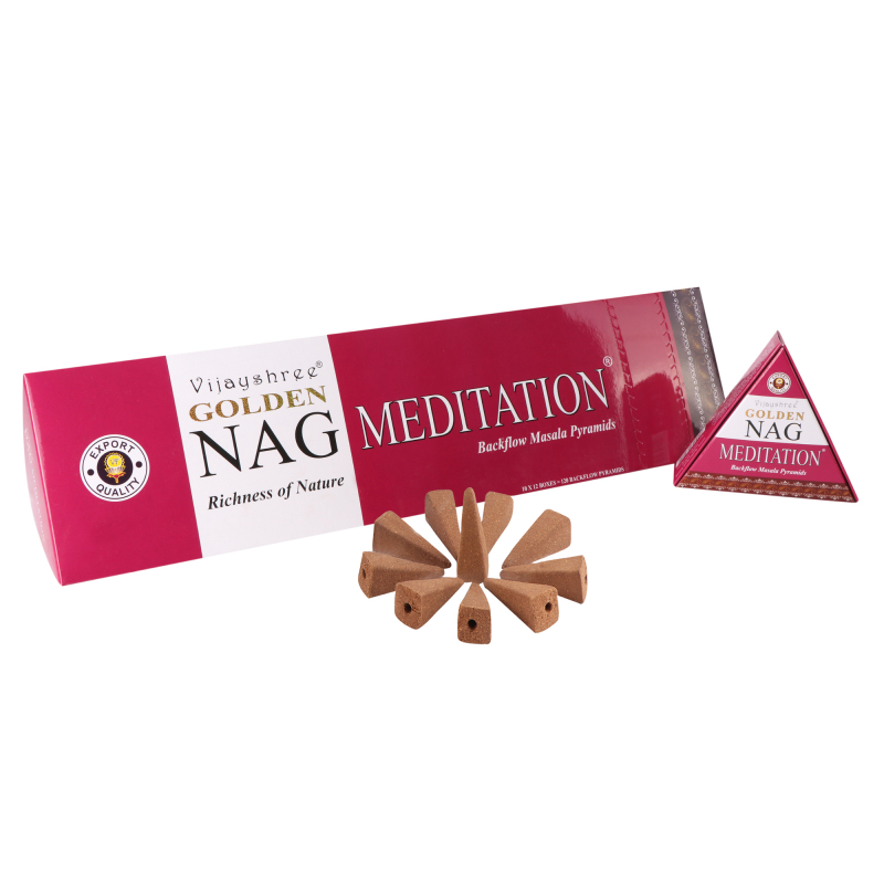 Vonné kužele GOLDEN NAG - tečúci dym - Meditácia
