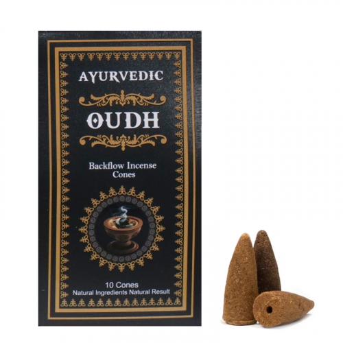 Vonné kužele tečúci dym AYURVEDIC Oudh