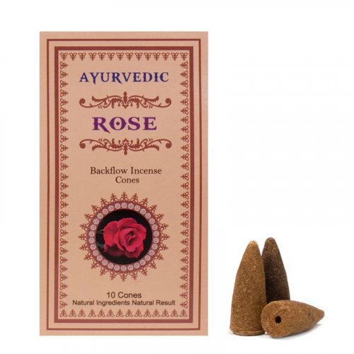 Vonné kužele tečúci dym AYURVEDIC Ruža