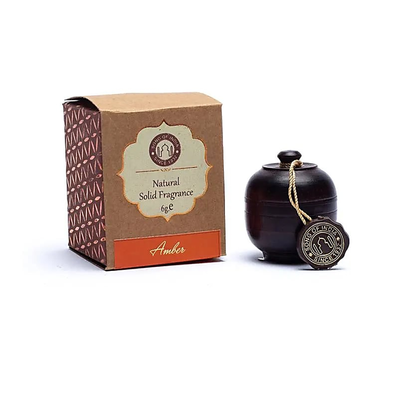 Vonný krém Amber v drevenej dóze, 6 g