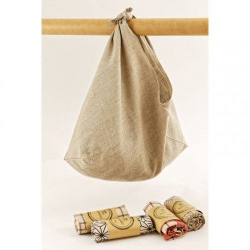 Bento bag taška na plece režný ľan
