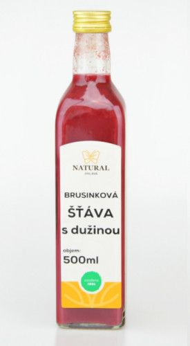 Brusnicová šťava s dužinou 90% 500ml