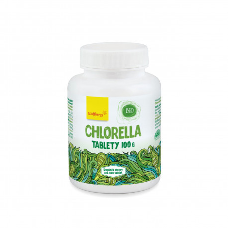 Chlorella BIO 100 g Wolfberry tablety