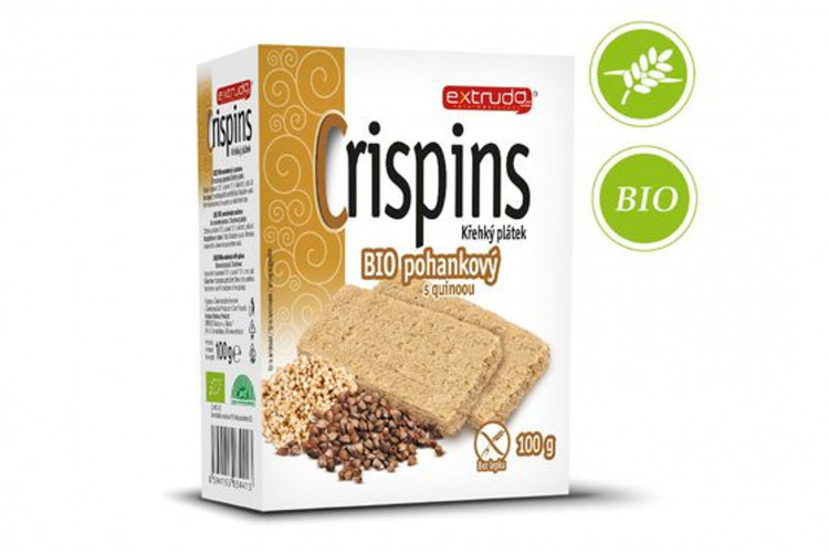 Crispins BIO krehký plátok pohánkový s guinoou 100 g
