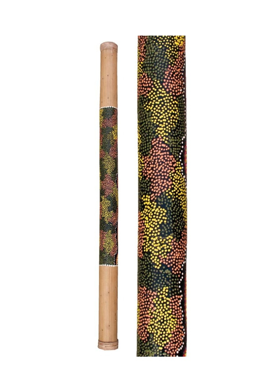 Dažďová palica z bambusu maľovaná 100 cm