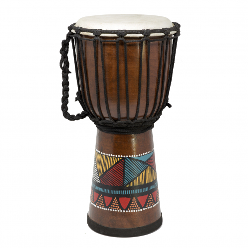 Djembe Indonézia Painted Mahagón 40 cm