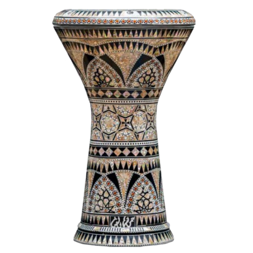 Gawharet EL Fan - Doumbek (Darbuka) Mother of pearl Arabic ornamets 8.75” x 17”