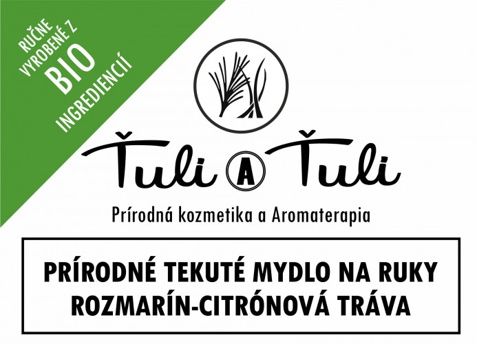 Prírodné tekuté mydlo na ruky rozmarín - citrónová tráva 5L