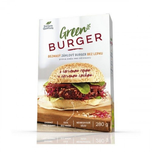 Green Vegan Burger pšenový s červenou repou a červenou šošovicou   