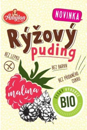 BIO VEGAN puding ryžový MALINA bezlepkový 40g Amylon 