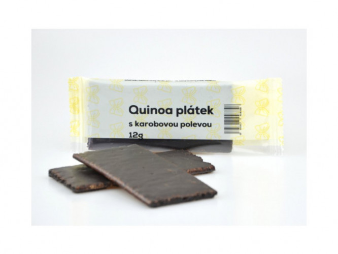 Quinoa plátok s karobovou polevou 12 g Natural Jihlava