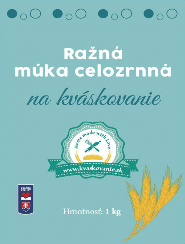 Múka Ražná celozrnná na kváskovanie 1Kg