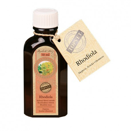 Rhodiola tinktúra - kvapky 50ml Topvet - depresia, fyzická vyčerpanosť